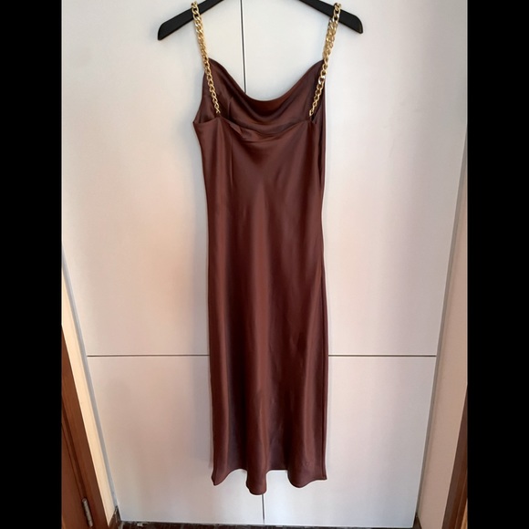 Olivia von Halle BIBI FIG SILK SATIN SLIP DRESS - Picture 6 of 9
